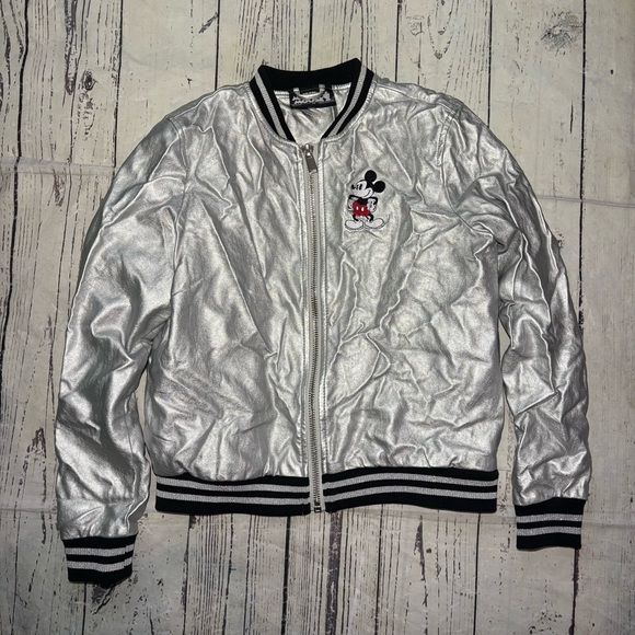 Disney Silver Mickey Mouse Kids Jacket - Picture 1 of 8